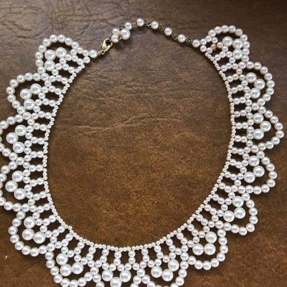 VINTAGE PEARL COLLAR NECKLACE - Picture 3 of 3